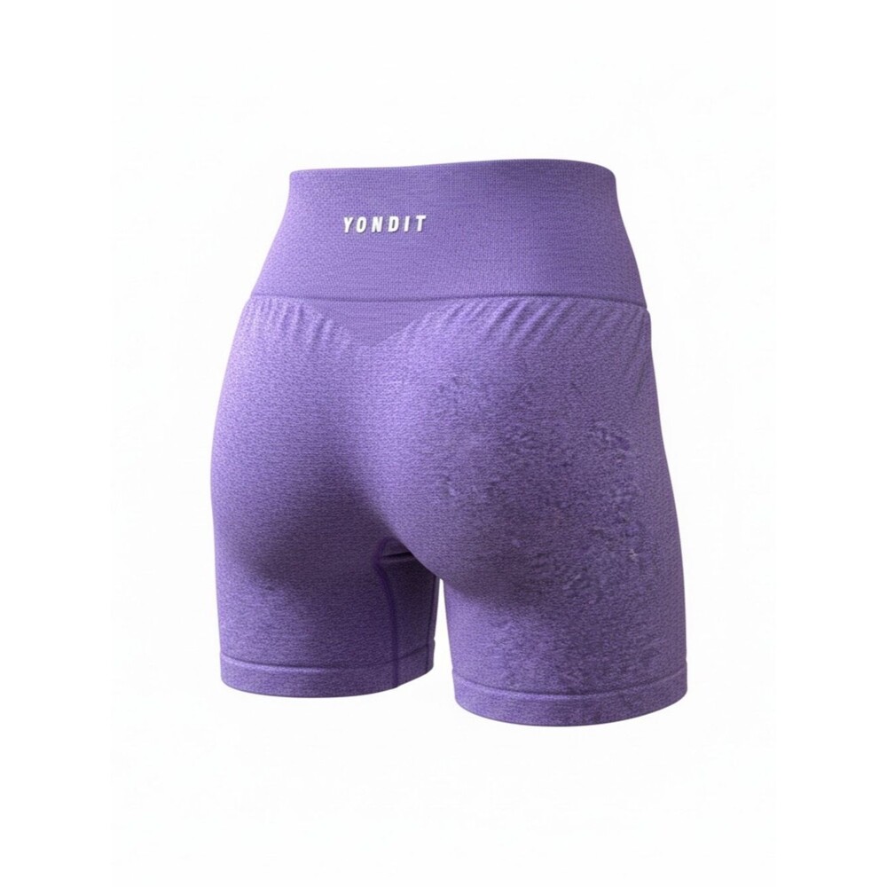 Yondit Sculpting High-Rise Athletic Shorts in Purple - size Small